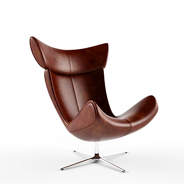 Sleek Horn Lounge Chair 3D model image 1 