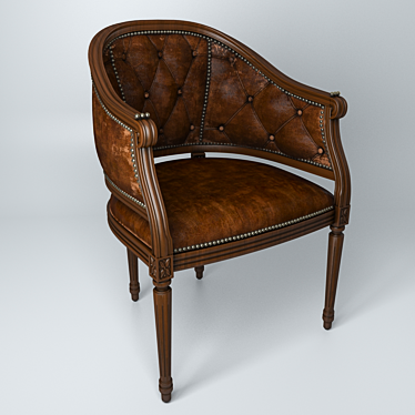 Luxury Leather Armchair by GENOVEVA 3D model image 1 