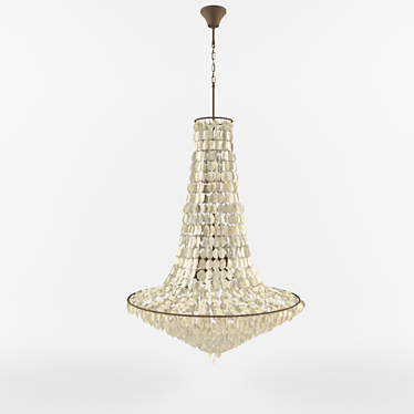 Elegant Seashell Chandelier 3D model image 1 