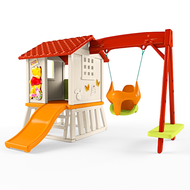 Winnie House with Slide and Swings - Smoby 3D model image 1 
