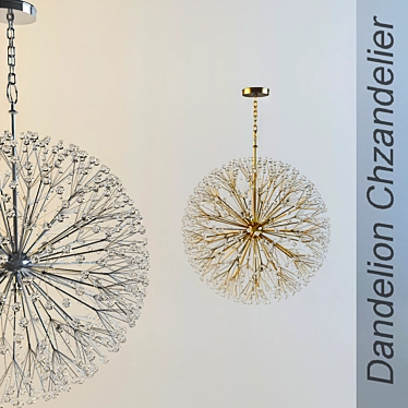 Dazzling Dandelion Chzandelier 3D model image 1 