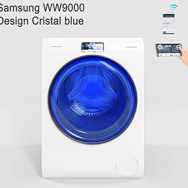 Samsung WW9000 Blue Design Excellence 3D model image 1 
