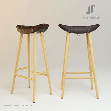 ErgoSaddle Bar Stool 3D model image 1 