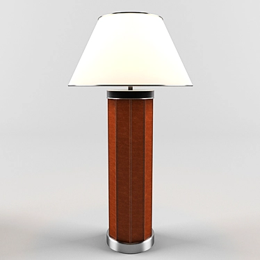 Sleek Leather Desk Lamp 3D model image 1 