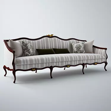 Luxurious Henredon Brigitte Sofa 3D model image 1 