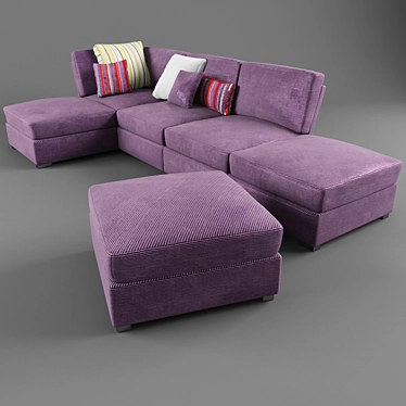 Modular Angle Sofa 3D model image 1 