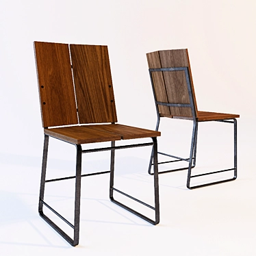 Loft-Style Minimalist Chair 3D model image 1 