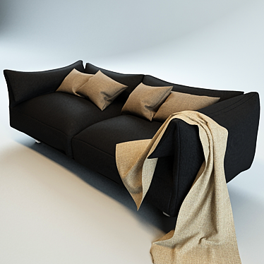 Cozy Comfort: Soft Sofa 3D model image 1 