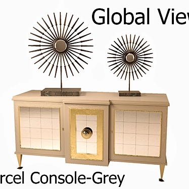 Modern Grey Console: Global Views Marcel 3D model image 1 