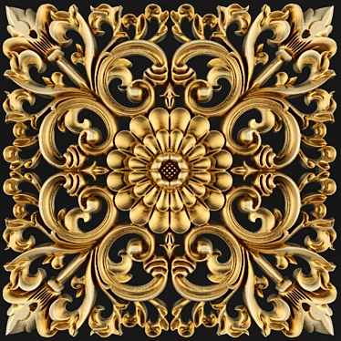 Intricate Carving Pattern 3D model image 1 