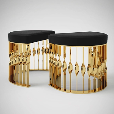 Luxury Mandy Stool: Elegant and Versatile 3D model image 1 