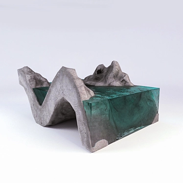 Fjord Glass Art Sculpture "/Fjord Sculpture 3D model image 1 