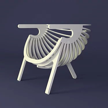 Modern Frame Chair 3D model image 1 