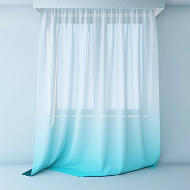 Elegant Lace Curtain - Enhance Your Space 3D model image 1 