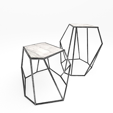 Modern Henge W-Table: Sleek and Functional 3D model image 1 