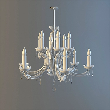 Elegant Crystal Chandelier 3D model image 1 