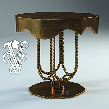 Elegant Geste Table 3D model image 1 