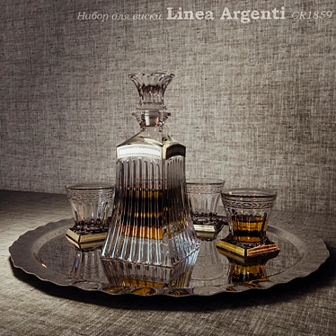 Elegant Whiskey Gift Set: Linea Argenti CR1859 3D model image 1 