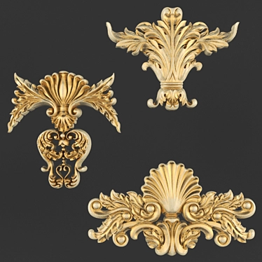 Elegant Decor Molding 3D model image 1 