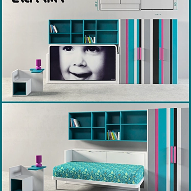 Lagrama Kids Room Set 3D model image 1 