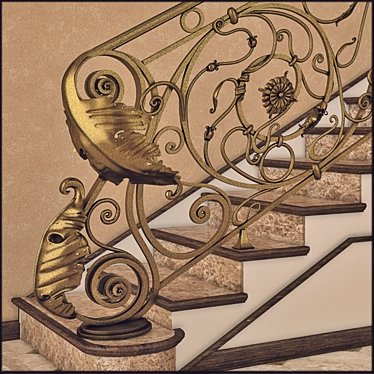 Artistic Forged Stairs - Alexandr&Sylvester 3D model image 1 