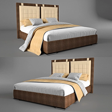 C-MAX Bed: Sleek & Stylish Sleep 3D model image 1 