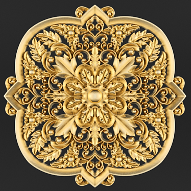 Elegant Stucco Ceiling: Intricate Design 3D model image 1 