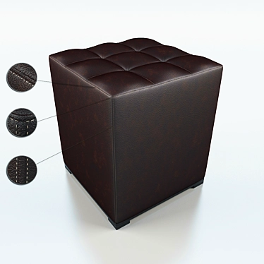 Cozy Pouff: Modern and Compact 3D model image 1 