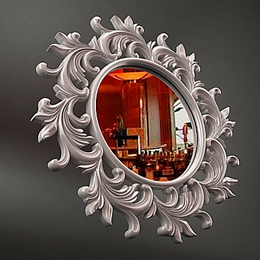 Low Poly Carving Mirror 3D model image 1 