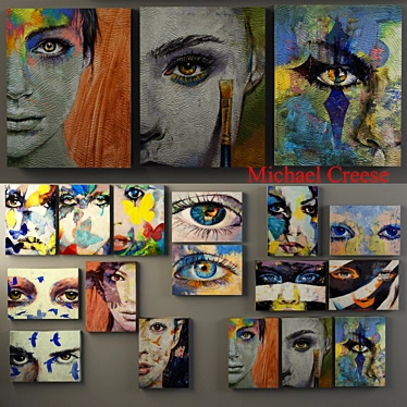 Abstract Canvas Art Collection by Michael Creese 3D model image 1 
