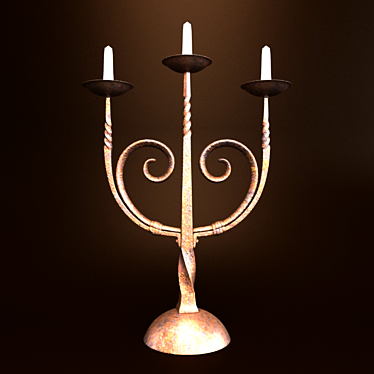 Elegant Vintage Candle Holder 3D model image 1 