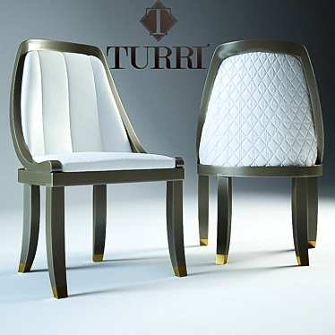 Product Title: Elegant Caractere Dining Chair 3D model image 1 
