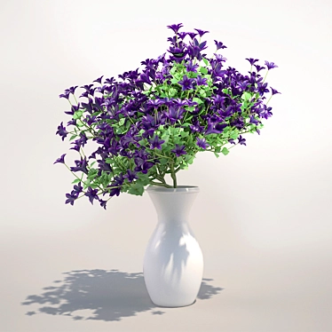 Blooming Beauty: Flowers in a Vase 3D model image 1 