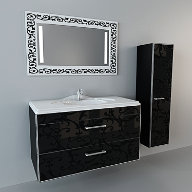 Bathroom cabinet Nero