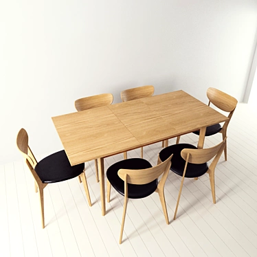 Homebase Table Set 3D model image 1 