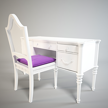 Timeless Elegance: American Classic Desk 3D model image 1 