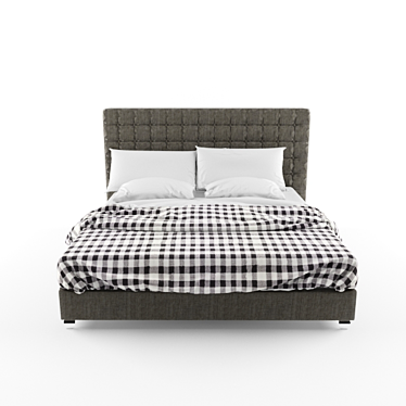 Elegant Axil Idra Soft Bed 3D model image 1 