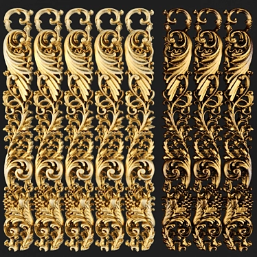 Elegant Carved Decoration 3D model image 1 