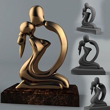Title: Metal Sculptures: Falling in Love 3D model image 1 