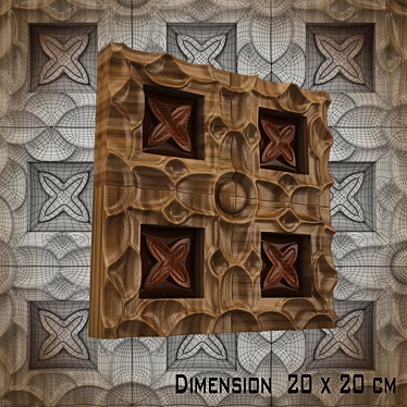 Elegant Wall Art 20x20 cm 3D model image 1 