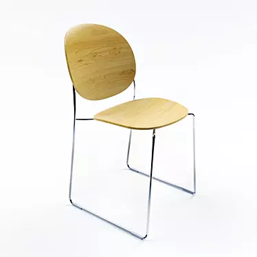 Elegant Olive Chair: Perfect Blend of Style and Comfort 3D model image 1 