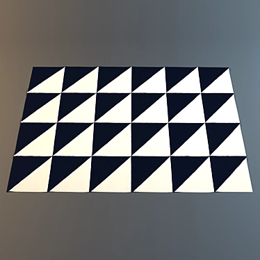 Monochrome Short Pile Carpet 3D model image 1 