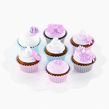 Delicious Homemade Cupcakes 3D model image 1 