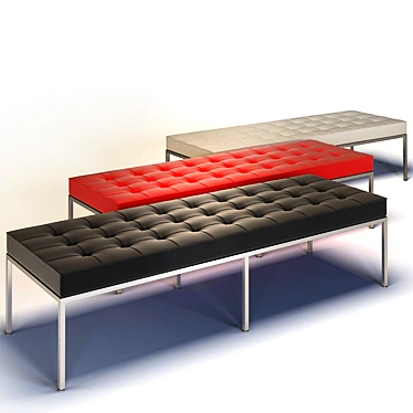 Modern Florence Knoll Triple Bench 3D model image 1 