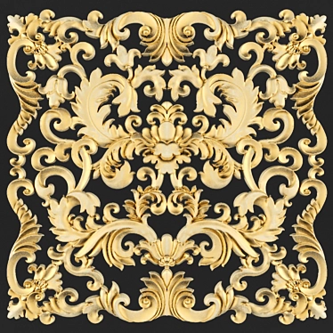 Thread Pattern: Intricate Embroidery Design 3D model image 1 