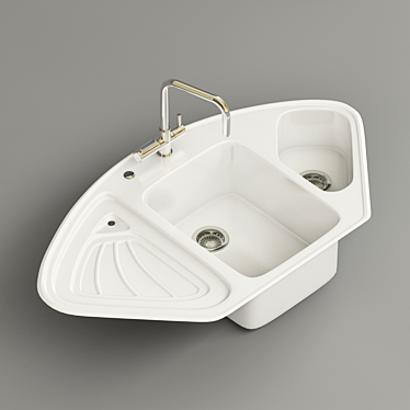 Stylish Corner Sink: Alveus Abluo 3D model image 1 