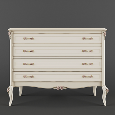 Elegant French Chest of Drawers 3D model image 1 