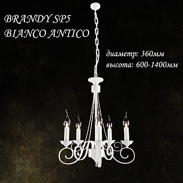 Elegant Brandy SP5 Chandelier 3D model image 1 