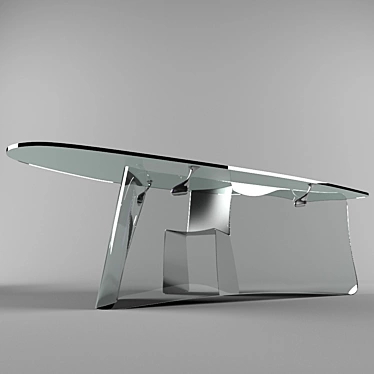 Graph Desk & Chair Set 3D model image 1 