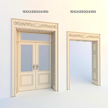 Custom Classic Portal Door 3D model image 1 